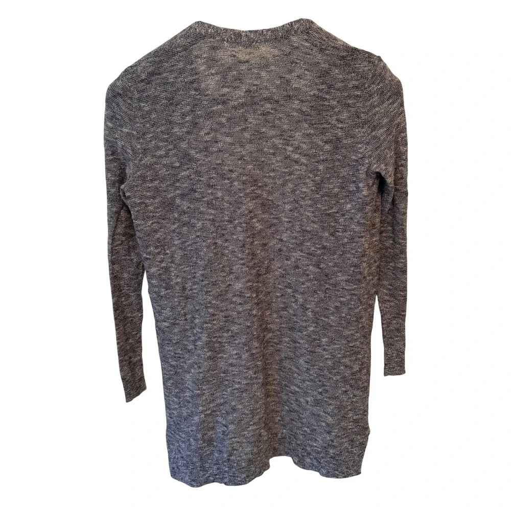 MARINE LAYER Blue White Marled Open Front Cardigan Sweater Small